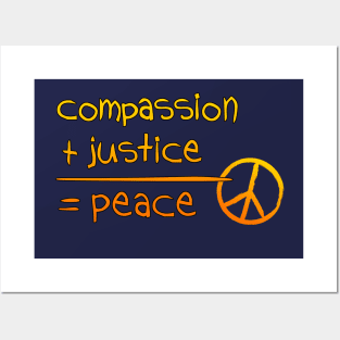 compassion + justice Posters and Art